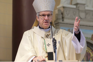 Archbishop Christian Lépine of Montreal, shown in a 2017 photo, has written a public letter opposing the Quebec government’s plan to ban public prayer.