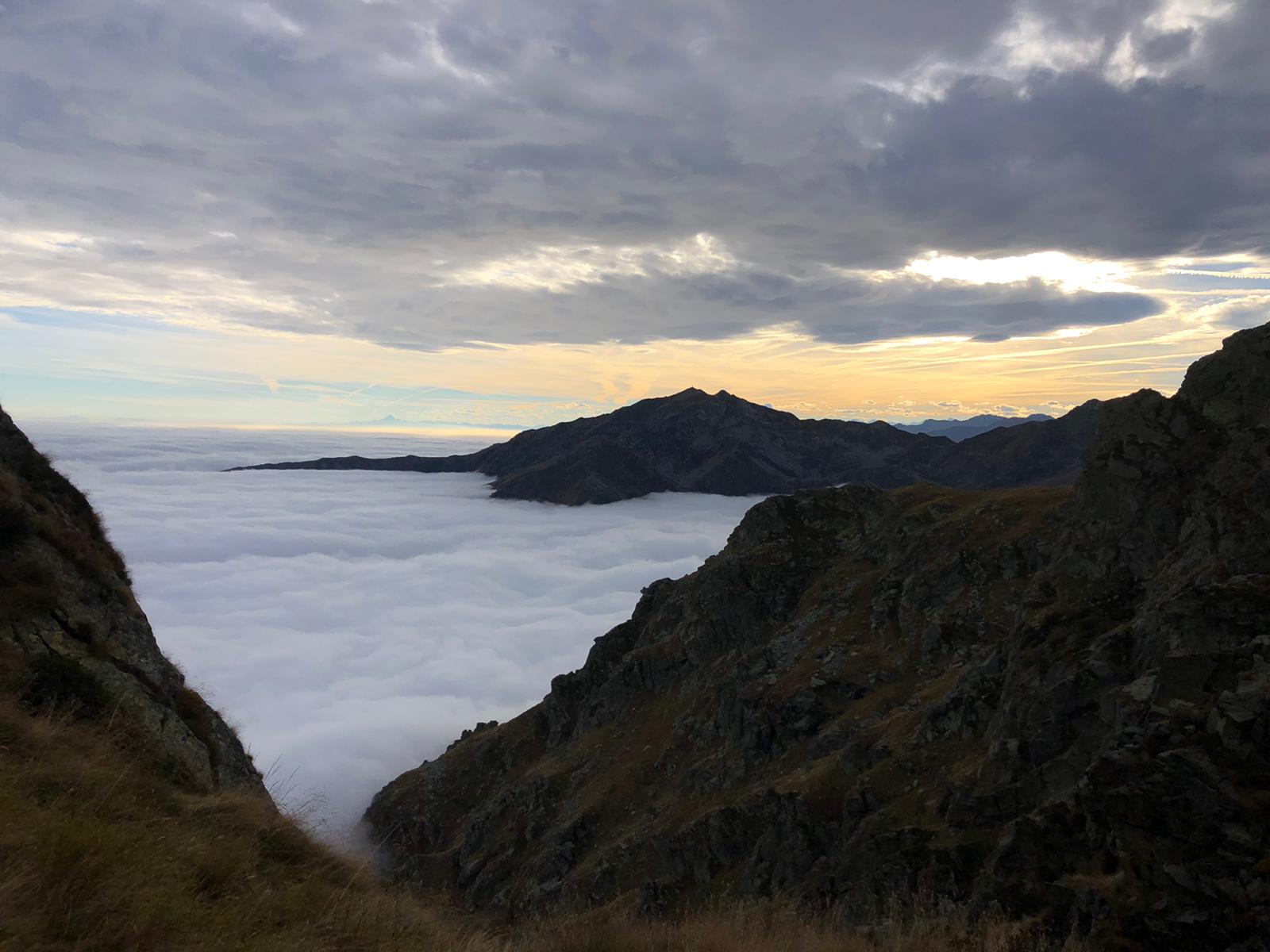 A sea of clouds.