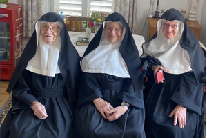 Three Augustinian nuns (pictured on Sept. 16, 2025) fled their nursing home and returned to their convent in Austria.