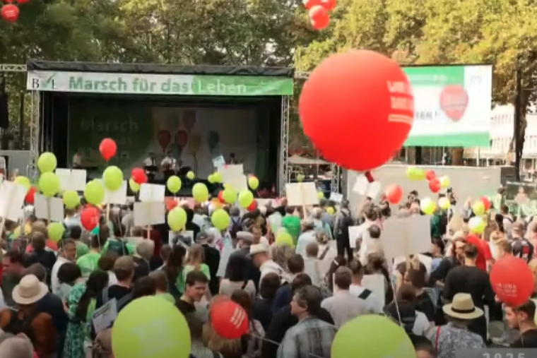 Thousands of demonstrators joined the March for Life on Cologne, Germany, on Sunday, Sept. 20, 2025.
