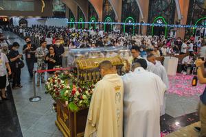 The relics of St. Therese on tour in the Philippines.