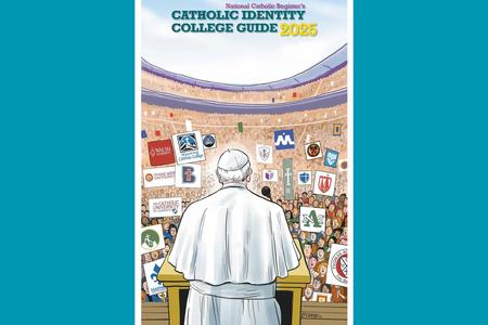 The cover illustration of the Register’s 2025 Catholic Identity College Guide was drawn by Steve Breen, who was awarded the Pulitzer Prize for editorial cartooning in 1998 and 2009.