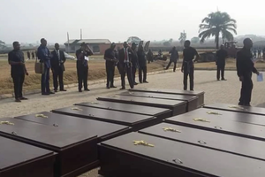 Some of the coffins of 73 Christians from Benue State, central Nigeria, massacred by Fulani jihadists in 2018.