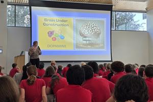 Smart Families presentation underway at a school in Austin, Texas.