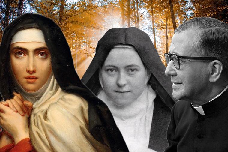 L to R: St. Teresa of Ávila, St. Thérèse of Liseux and St. Josemaría Escrivá