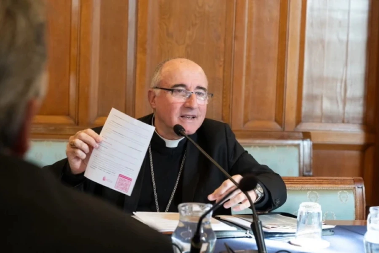 Cardinal Daniel Sturla testifies before Uruguay’s Senate Health Committee on Sept. 30, 2025.