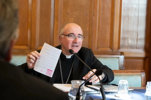 Cardinal Daniel Sturla testifies before Uruguay’s Senate Health Committee on Sept. 30, 2025.