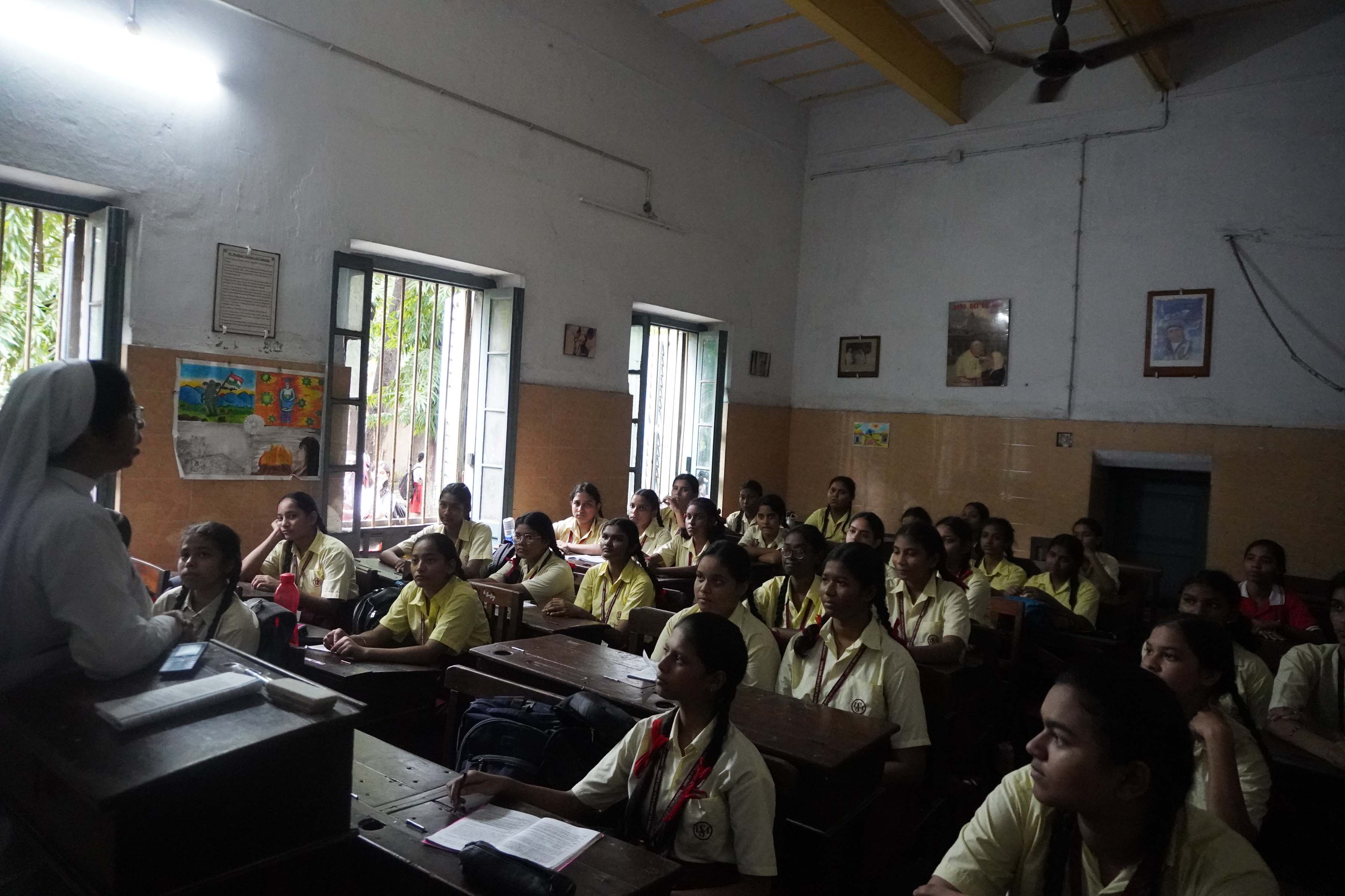 Classroom where Mother Terasa taught for 17 years at at Marys Loreto school in Kolkata