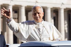 Pope Leo XIV during the weekly General Audience on Oct. 8, 2025 in St. Peter's Square. 