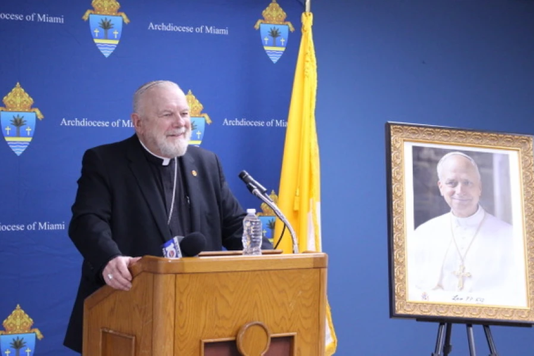 “The Christian is supposed to answer the question ‘Who is my neighbor?’, and the answer is: ‘The one who needs me,’” said Miami Archbishop Thomas Wenski during an Oct. 9, 2025, press conference in Miami.