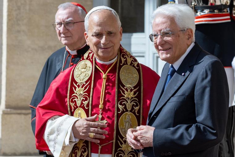 Pope Leo XIV Meets Italian President Sergio Mattarella in First State Visit to Italy