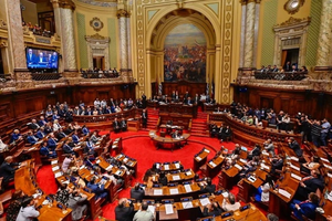 The Legislative Palace of Uruguay.