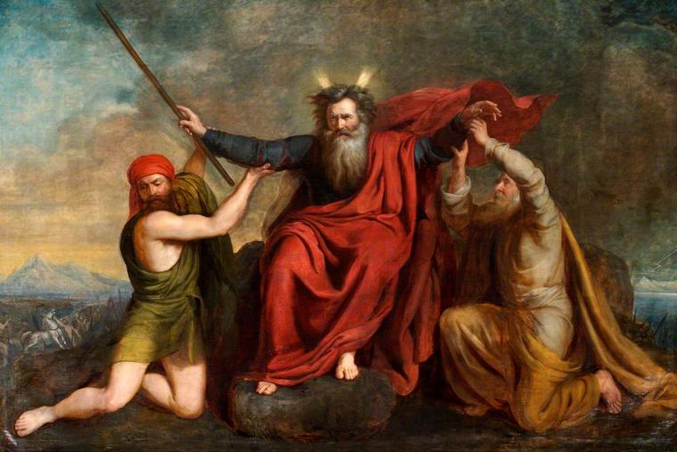 Thomas Brigstocke (1809-1881), ‘Moses With His Arms Supported by Aaron and Hur’