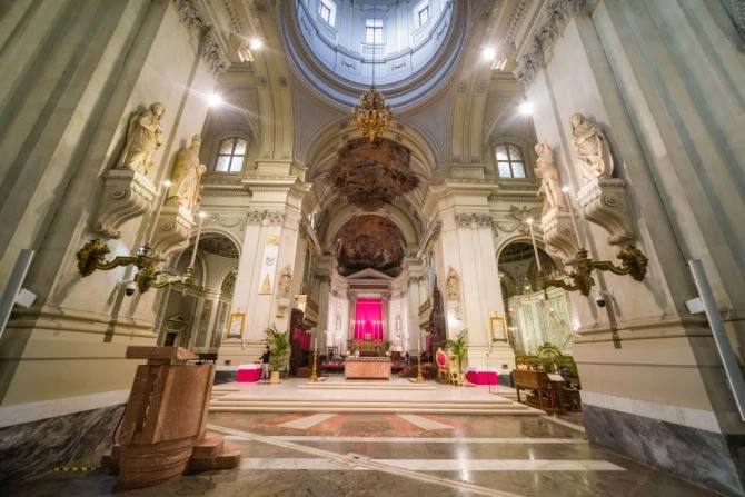 Capella di Santa Rosa, St. Rosalia’s Chapel inside of the Palermo Cathedral, Basilica Cattedrale Metropolitana Primaziale della Santa Vergine Maria Assunta in Sicily, Itay, on May 5, 2022. 