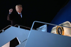 U.S. President Donald Trump boards Air Force One on Oct. 24, 2025, at Joint Base Andrews, Maryland. Trump is traveling to Malaysia for the Association of Southeast Asian Nations summit (ASEAN), Japan, and to South Korea for the Asia-Pacific Economic Cooperation forum (APEC). 