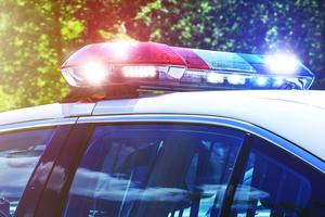 Police car lights