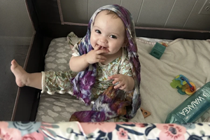 A baby girl at Mary’s Comfort maternity home in Springfield, Virginia.