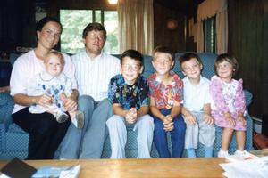 Ruth Pakaluk, with her husband and five of their children