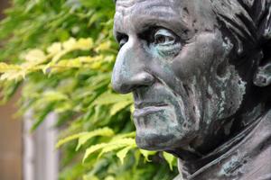A bust of St. John Henry Newman stands in the Garden Quad of Trinity College, Oxford.
