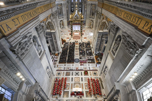 Pope Leo XIV leads the Church’s commemoration for his papal predecessor and 142 other bishops who died in the past year on Nov. 3, 2025, in St. Peter’s Basilica at the Vatican.