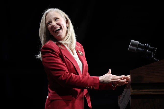 Virginia Democratic gubernatorial candidate, former Rep. Abigail Spanberger delivers remarks during her election night rally at the Greater Richmond Convention Center on Nov. 4, 2025, in Richmond, Virginia. 
