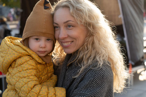 Kristina Zamarytė-Sakavičienė attends the March for Life in Vilnius, Lithuania, on Oct. 4, 2025.