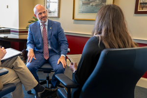 Heritage Foundation President Kevin Roberts speaks with CNA in an interview.