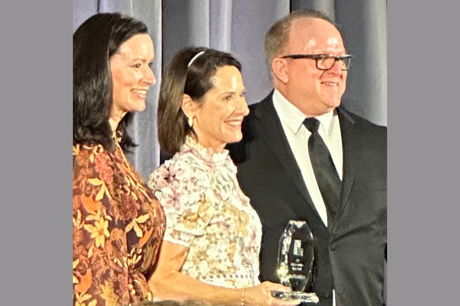 EWTN News legal analyst Andrea Picciotti-Bayer poses with three of her ten children at the Religious Freedom Institute's gala