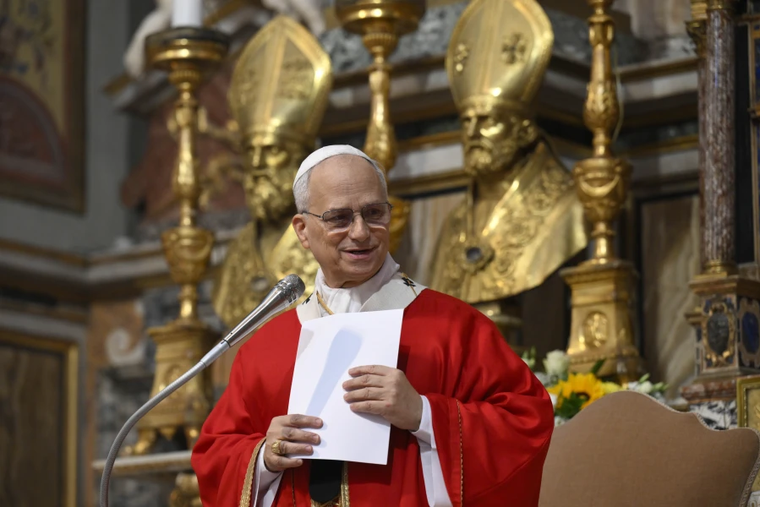 Pope Leo XIV speaks during Mass for the opening of the general chapter of the Order of St. Augustine on Sept. 1, 2025.