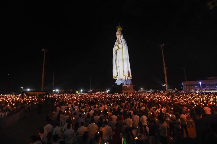 The Our Lady of Fatima statue is inaugurated on Nov. 13 in Crato, Brazil.