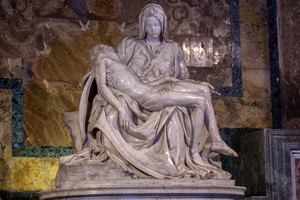 Michelangelo’s Pietà in St. Peter’s Basilica.