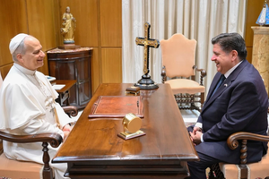 The Vatican did not release any details about what was discussed during the Nov. 19, 2025, meeting Pope Leo XIV held with Illinois Gov. JB Pritzker.