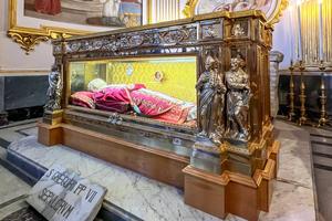 The relics of Pope St. Gregory VII rest beneath the altar in Salerno’s Cathedral of St. Matthew.