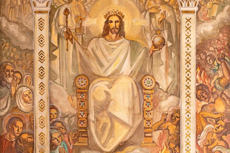 Fresco of the Last Judgment by Francisco Labarta, 20th century