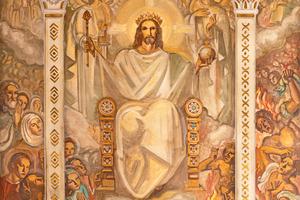 Fresco of the Last Judgment by Francisco Labarta, 20th century
