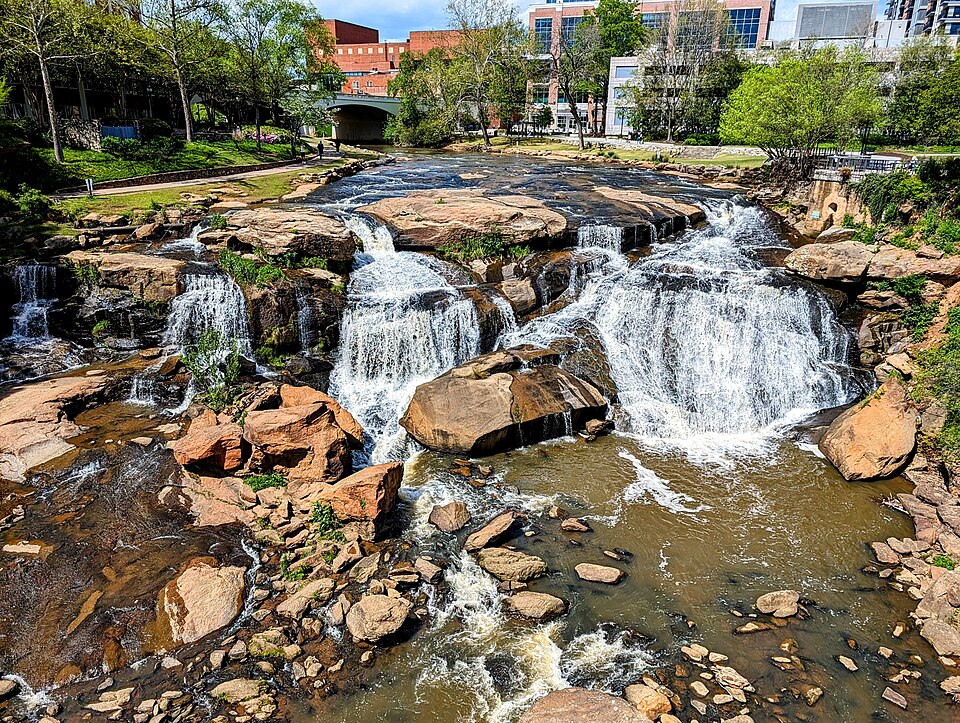 Falls Park Waterfall Greenville South Carolina