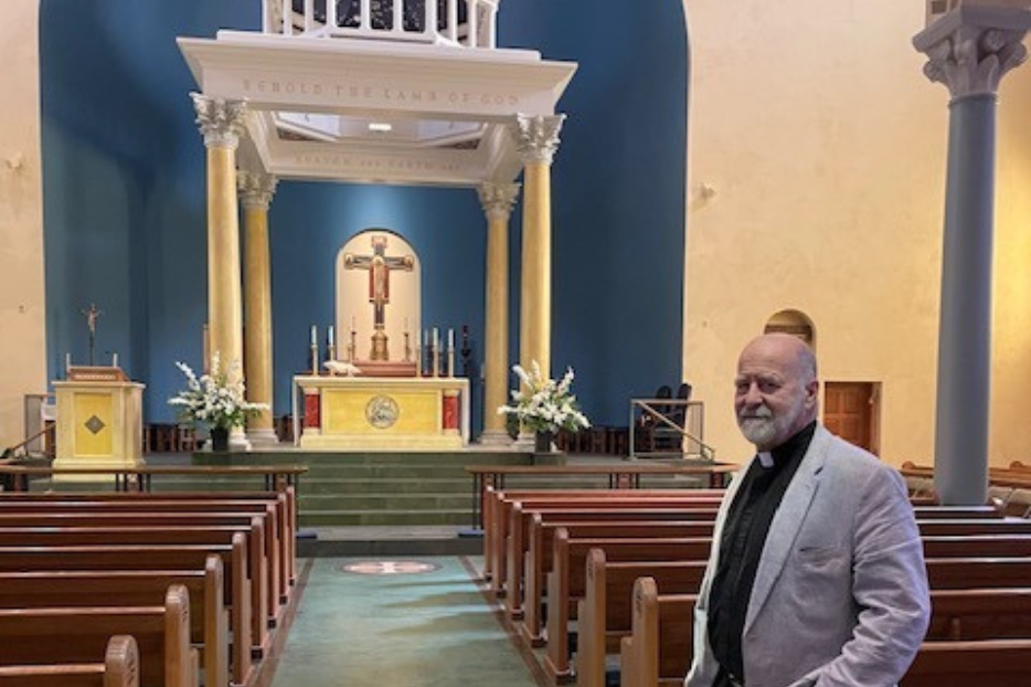Father Dwight Longenecker at home in Greenville, S.C. inside Our Lady of the Rosary Catholic Church. 