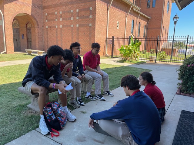 Students at Our Lady of the Rosary Catholic School in Greenville, South Carolina. 