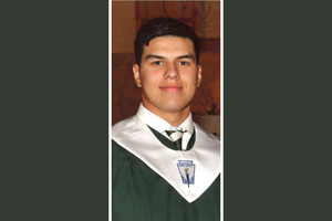Danny Anderl, shown in his high-school graduation photo, died in 2020 protecting his father.