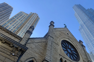 Holy Name Cathedral, the seat of the Archdiocese of Chicago.