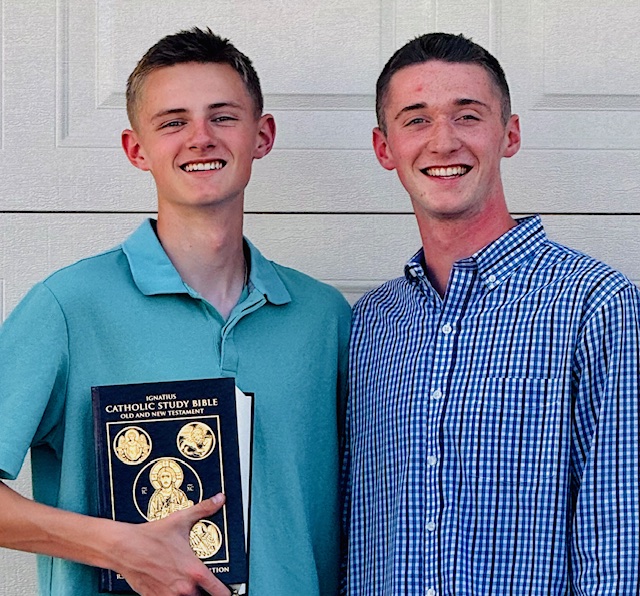(L-R) Caden and Brett Senno are frequent visitors to Christ on Main. 