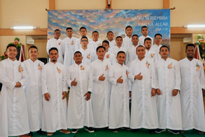 Seminarians at St. Paul’s Major Seminary on the Indonesian island of Flores.