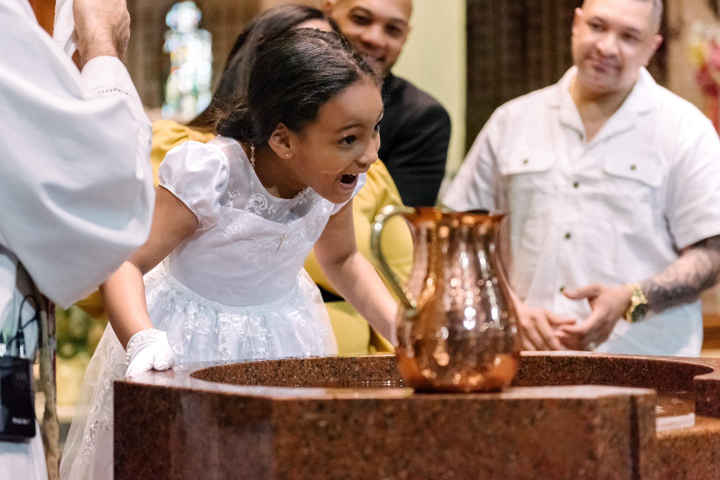 A girl's baptism. 