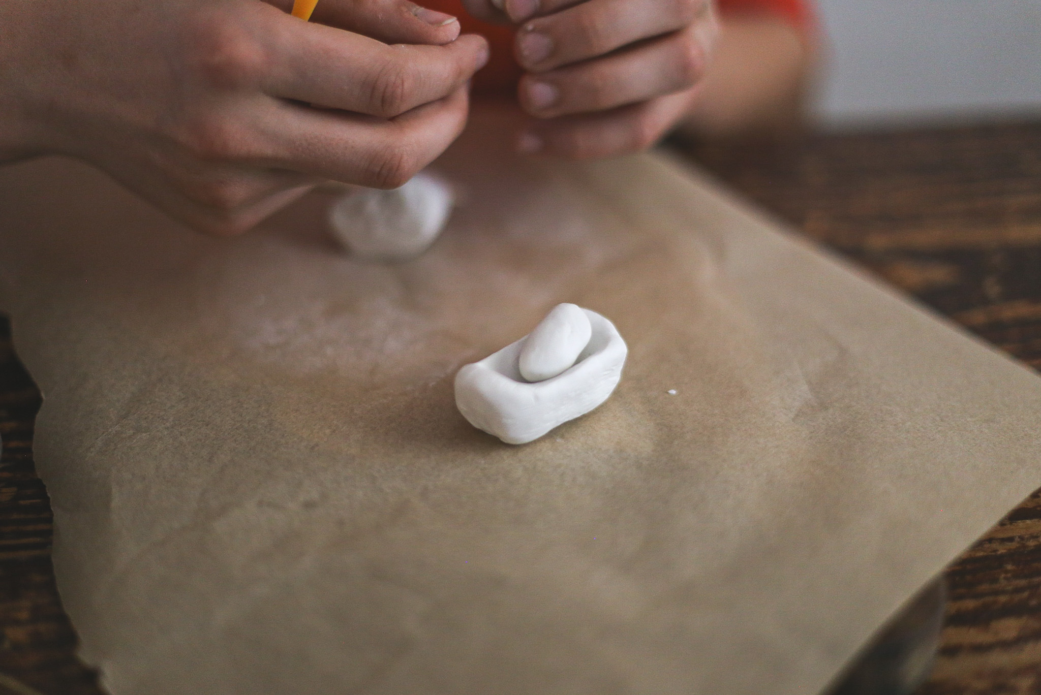 Distinct pieces recreate the manger scene.  