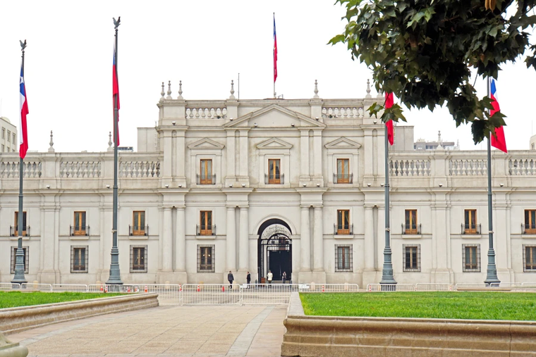 La Moneda Presidential Palace in Santiago, Chile.