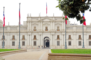 La Moneda Presidential Palace in Santiago, Chile.