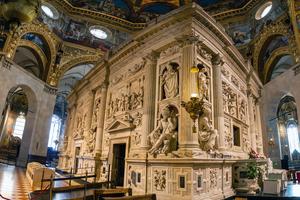 The Holy House of Loreto has been a hallowed pilgrimage site since the Angeli family brought it to Italy in the 14th century.