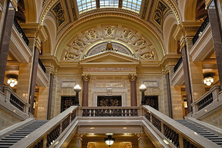 The Wisconsin Supreme Court building in Madison, Wisconsin.