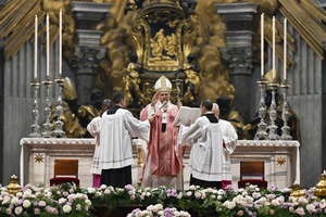 Pope Leo XIV presides at the jubilee Mass for prisoners on Dec. 14, 2025.