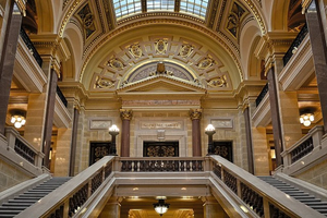 The Wisconsin Supreme Court building in Madison, Wisconsin.